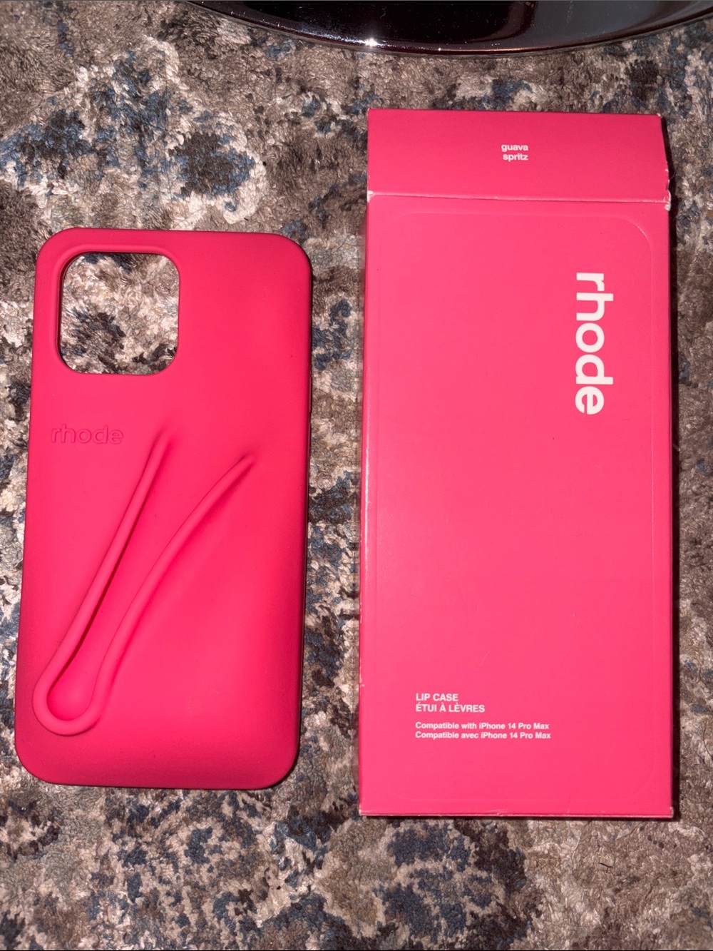 RHODE Guava Spritz Pink Silicone iPhone Case